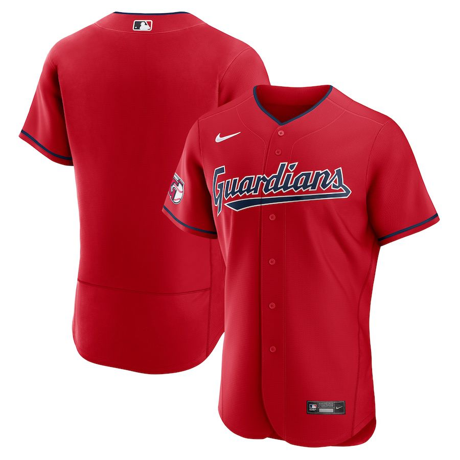 2023 Men Cleveland Guardians Nike Red Alternate Authentic Team MLB Jersey->boston celtics->NBA Jersey